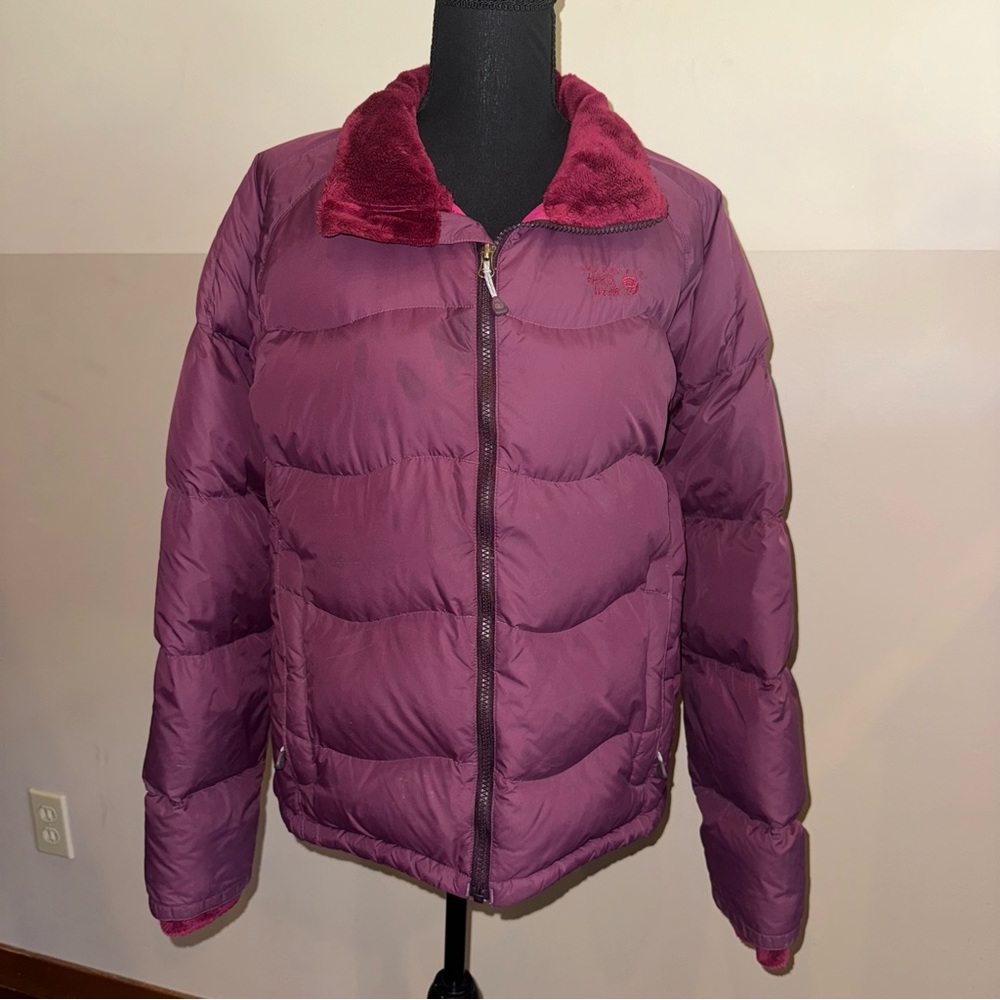 Mountain Hardwear Purple Puffer Jacket with Quilted Design Large